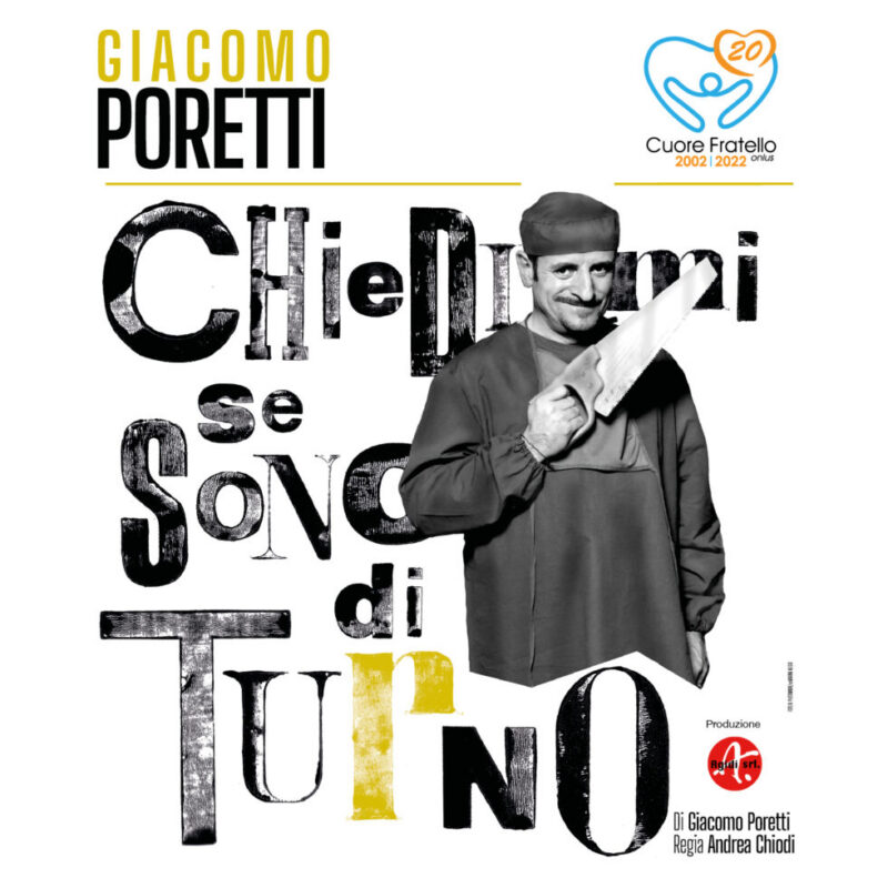 Giacomo Poretti in scena per Cuore Fratello. SOLD OUT